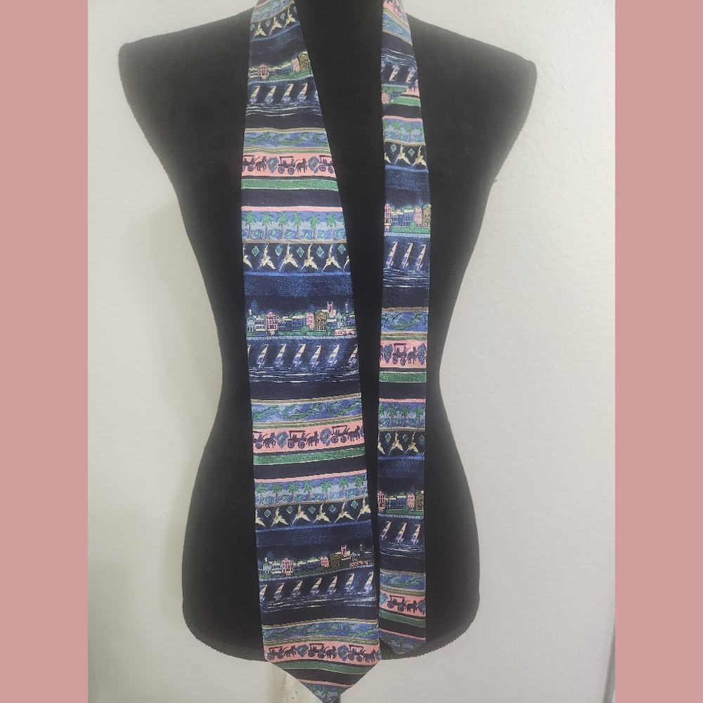 English Sports Shop Bermuda NWT Print Silk Tie